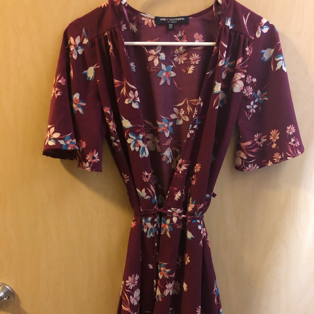 Floral wrap dress, size small